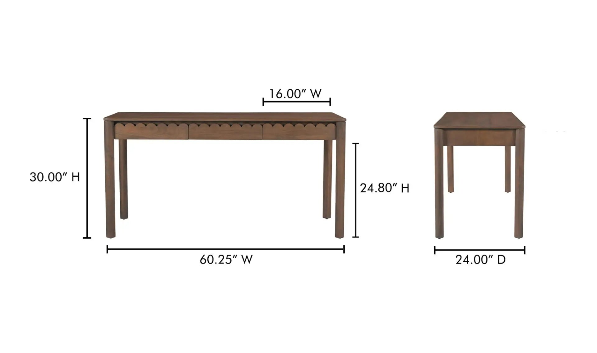 Wiley Desk in Vintage Brown