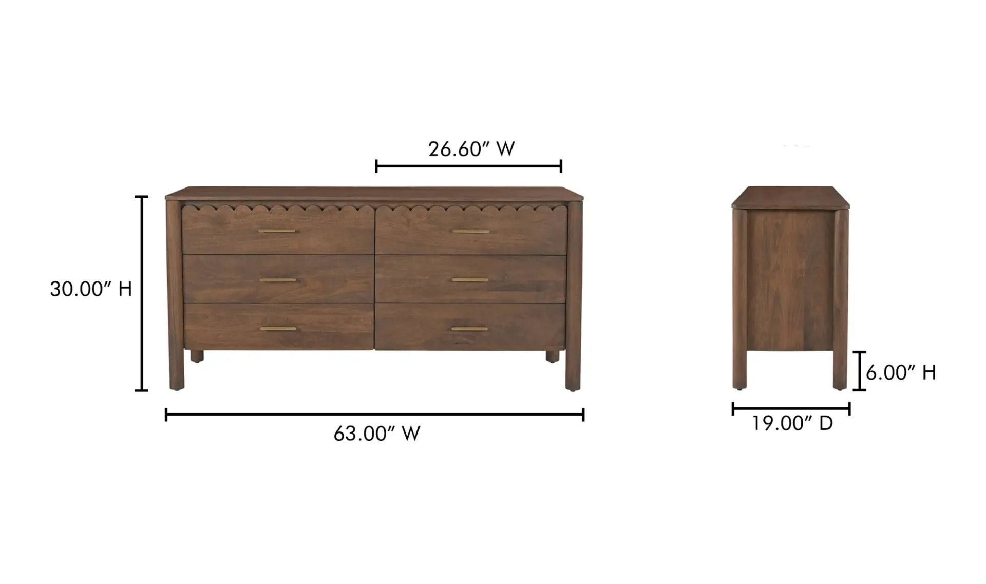 Wiley Dresser in Vintage Brown