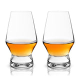 Raye Heavy Base Crystal Whiskey Tasting Glasses, S/2