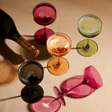 Reserve Nouveau Crystal Coupe Glasses, Berry S/2
