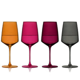 Reserve Nouveau Crystal Wine Glasses, Sunset S/4