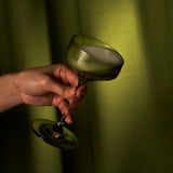 Reserve Nouveau Crystal Coupe Glasses, Sage S/2