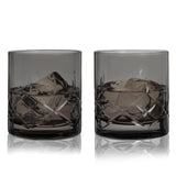 Admiral Crystal Rocks Glasses, Smoke S/2