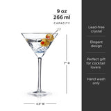 Admiral Crystal Martini Glasses