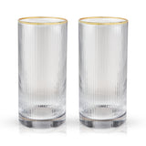 Meridian Crystal Highball Glasses, S/2