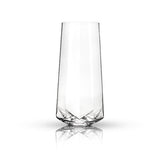 Seneca Faceted Crystal Stemless Champagne Flutes, S/2