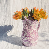 Hand Painted Large Pitcher, Lilac