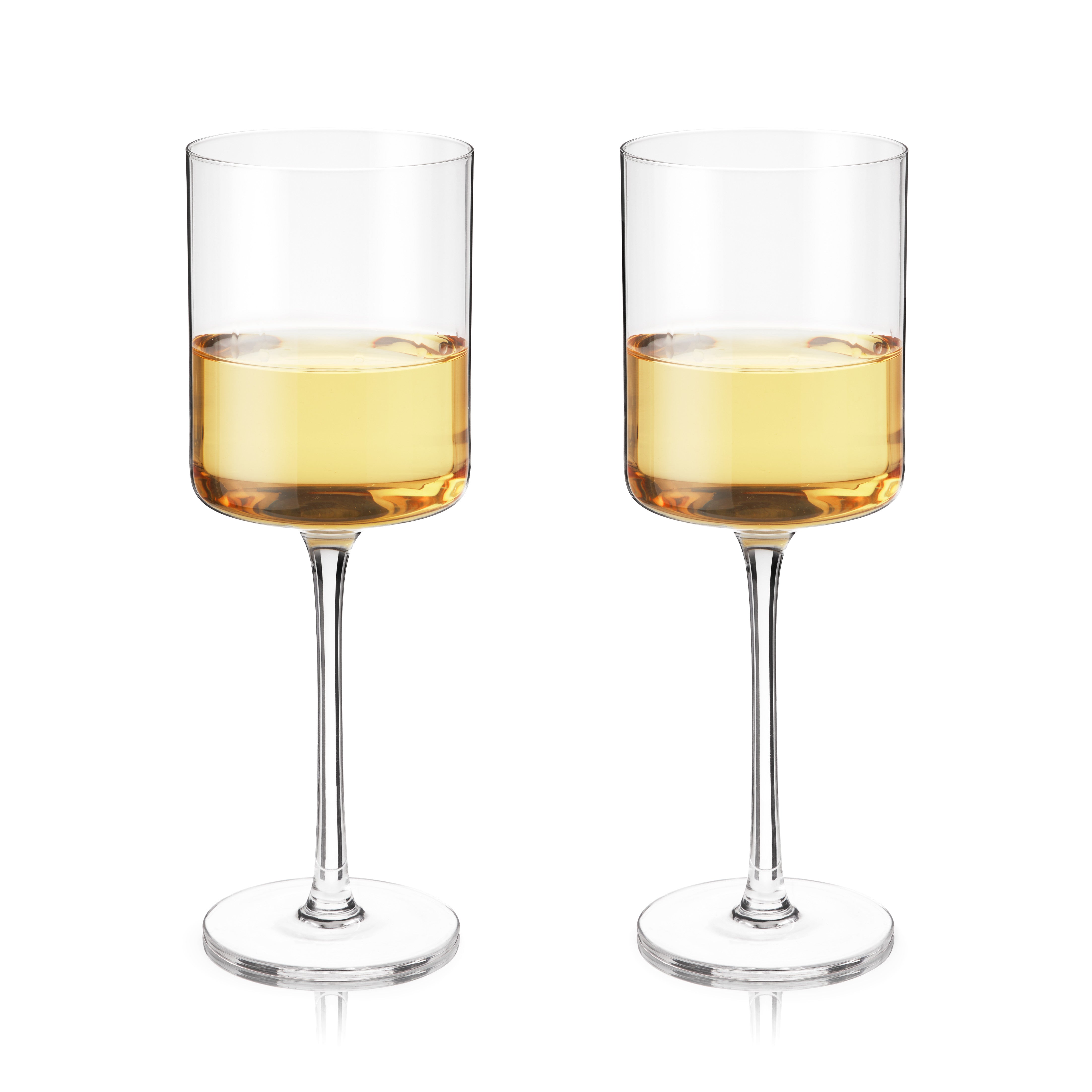 Laurel Crystal White Wine Glasses, S/2