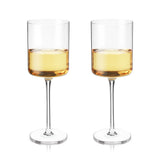 Laurel Crystal White Wine Glasses, S/2