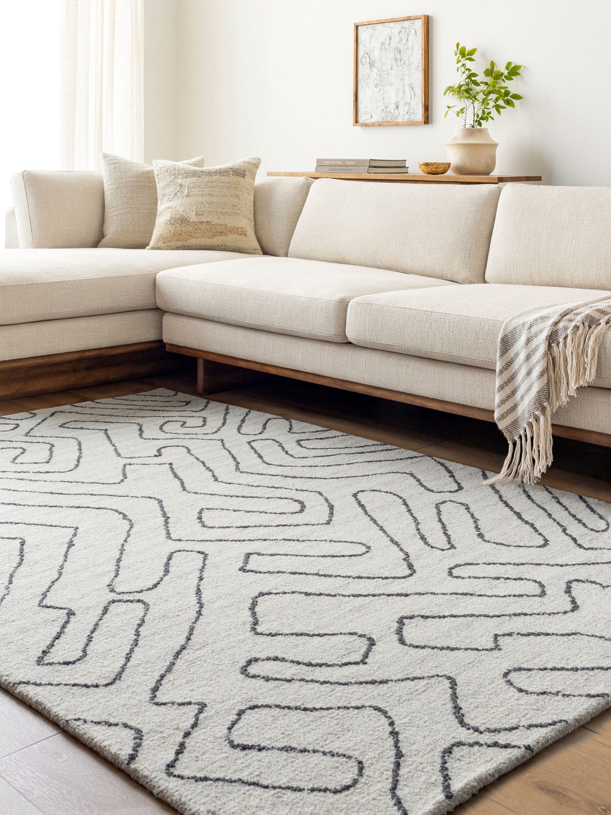 Jules Hand Tufted Geometric Wool Rug