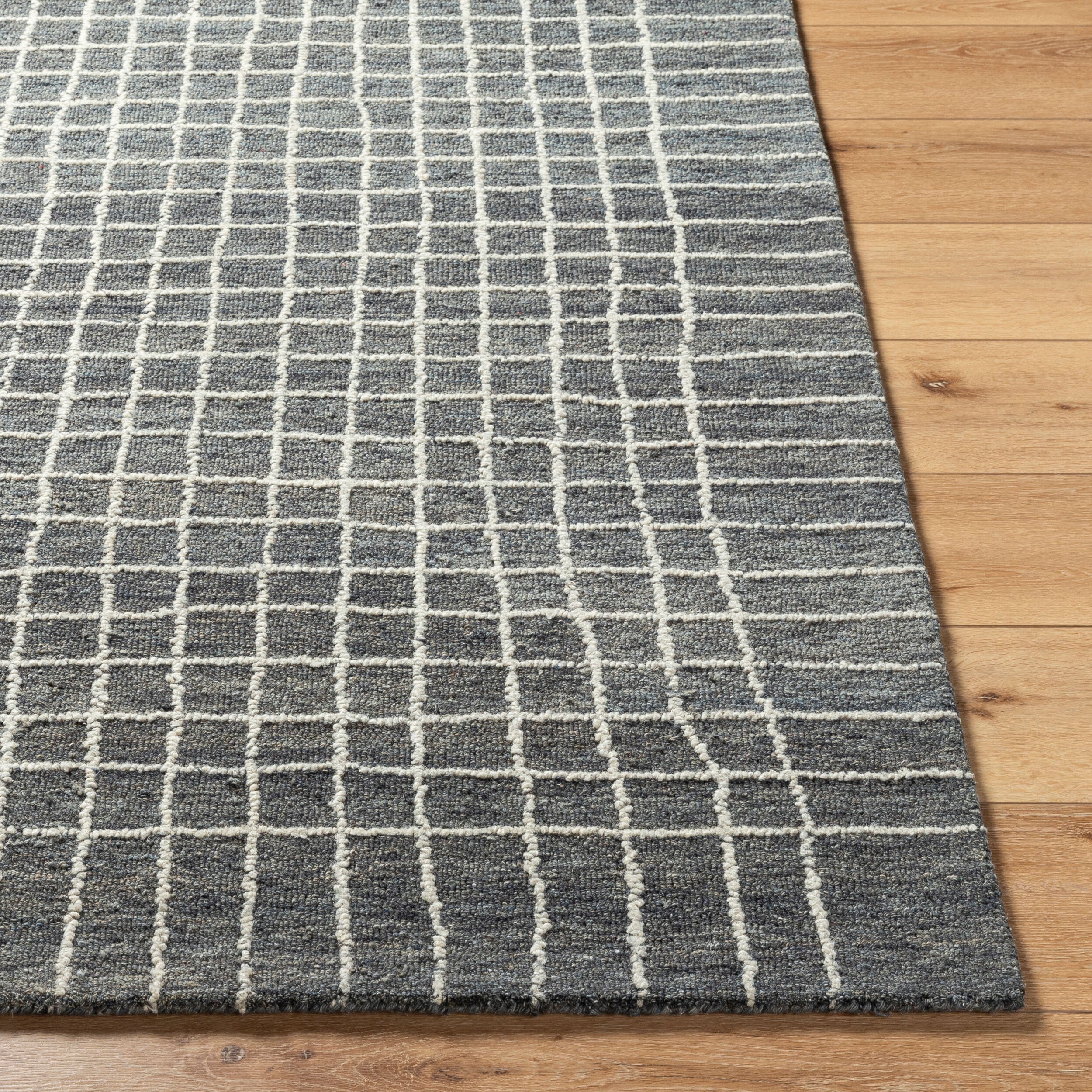 Jules Hand Tufted Gridline Wool Rug