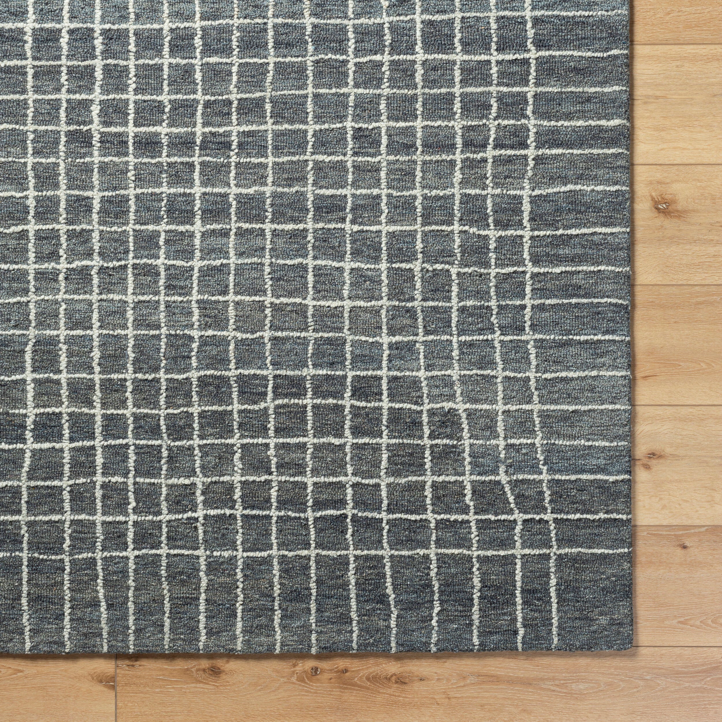 Jules Hand Tufted Gridline Wool Rug