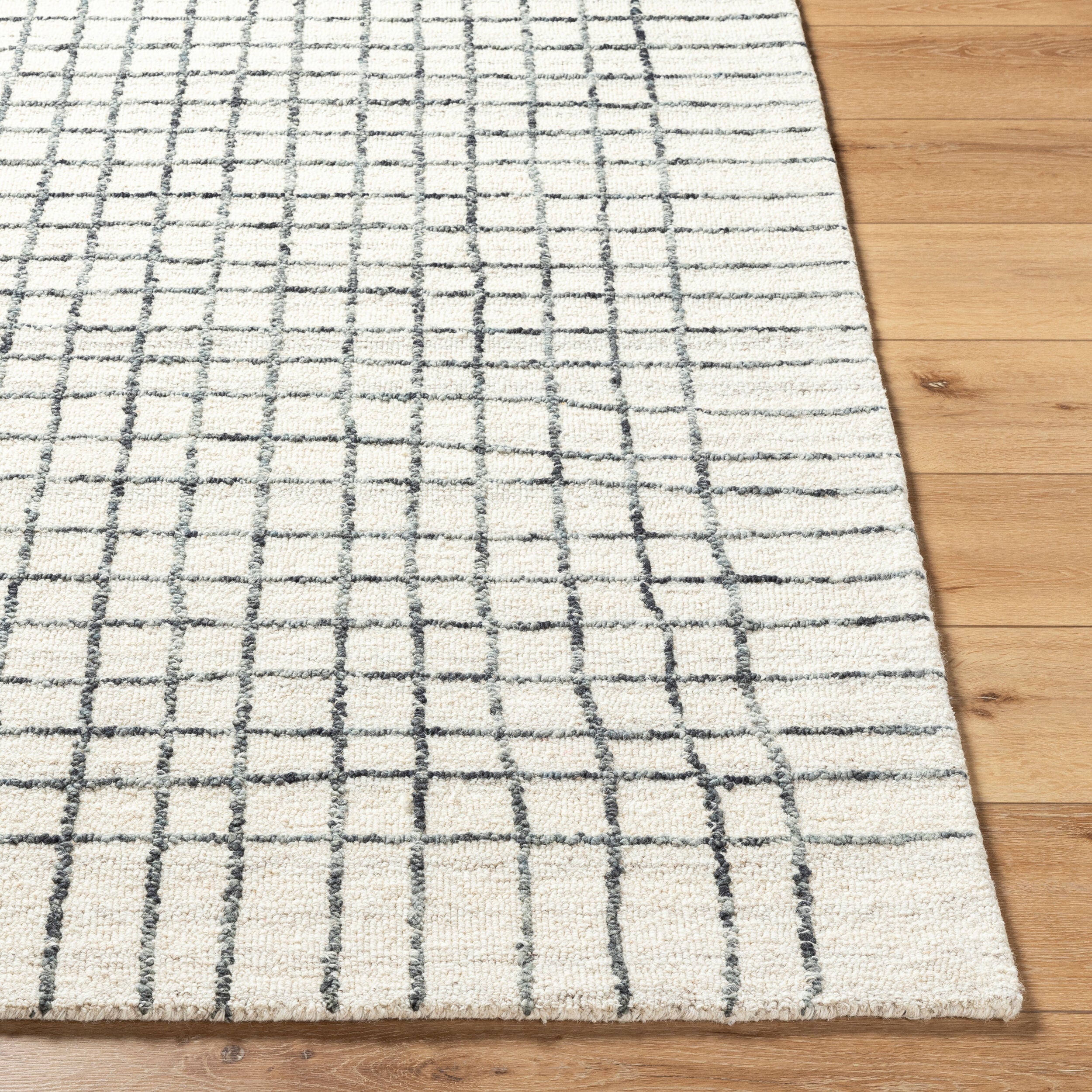 Jules Hand Tufted Gridline Wool Rug