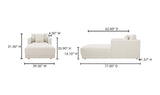 Bryn Chaise in Oyster Boucle