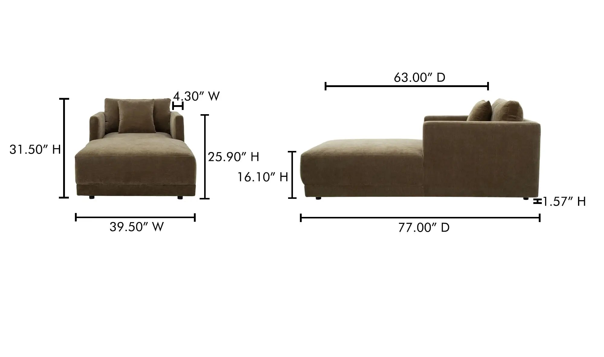 Bryn Chaise in Heritage Cedar Green