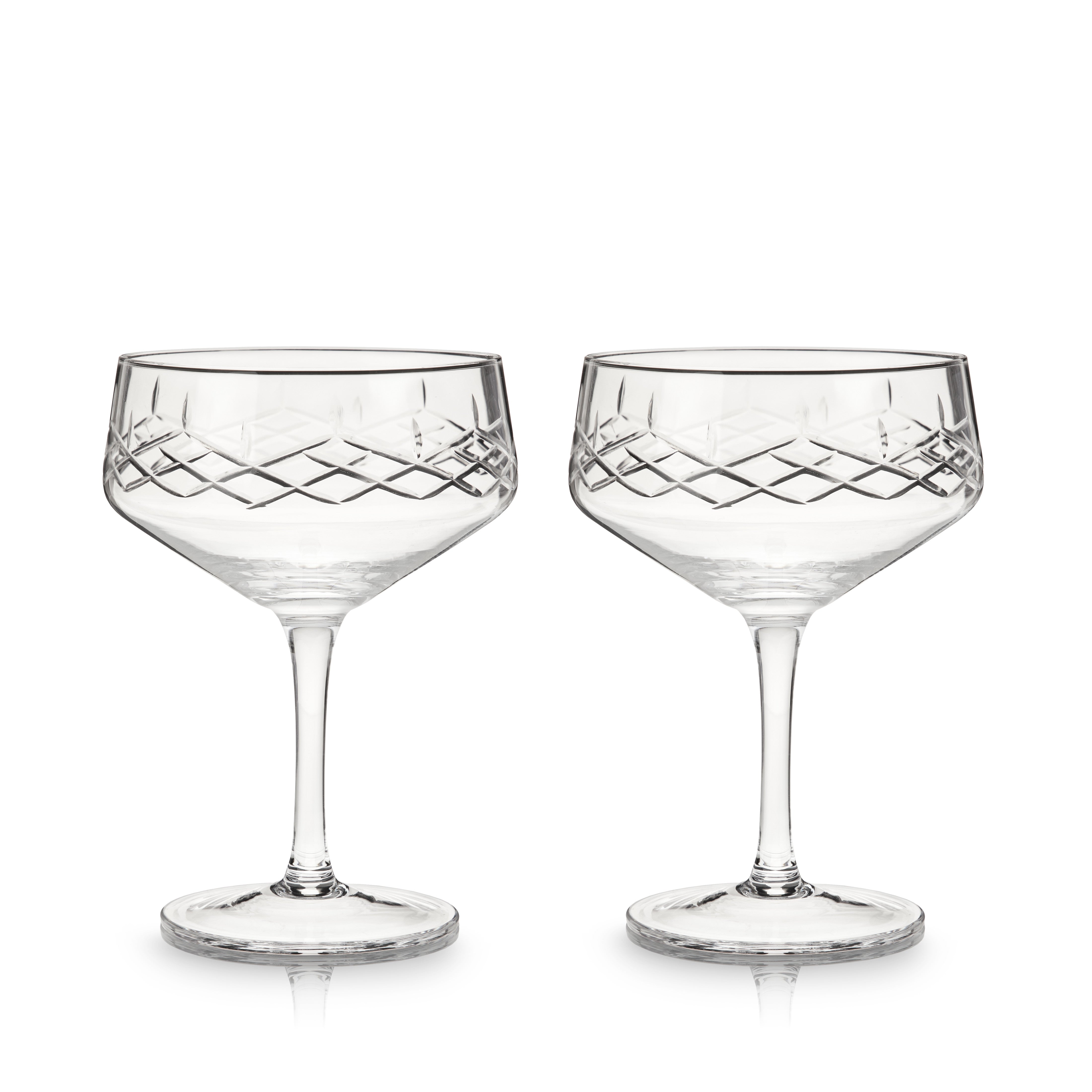 Admiral Crystal Coupe Glasses, S/2