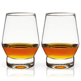 Raye Heavy Base Crystal Whiskey Glasses, S/2
