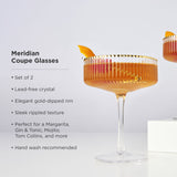 Meridian Crystal Coupe Glasses, S/2