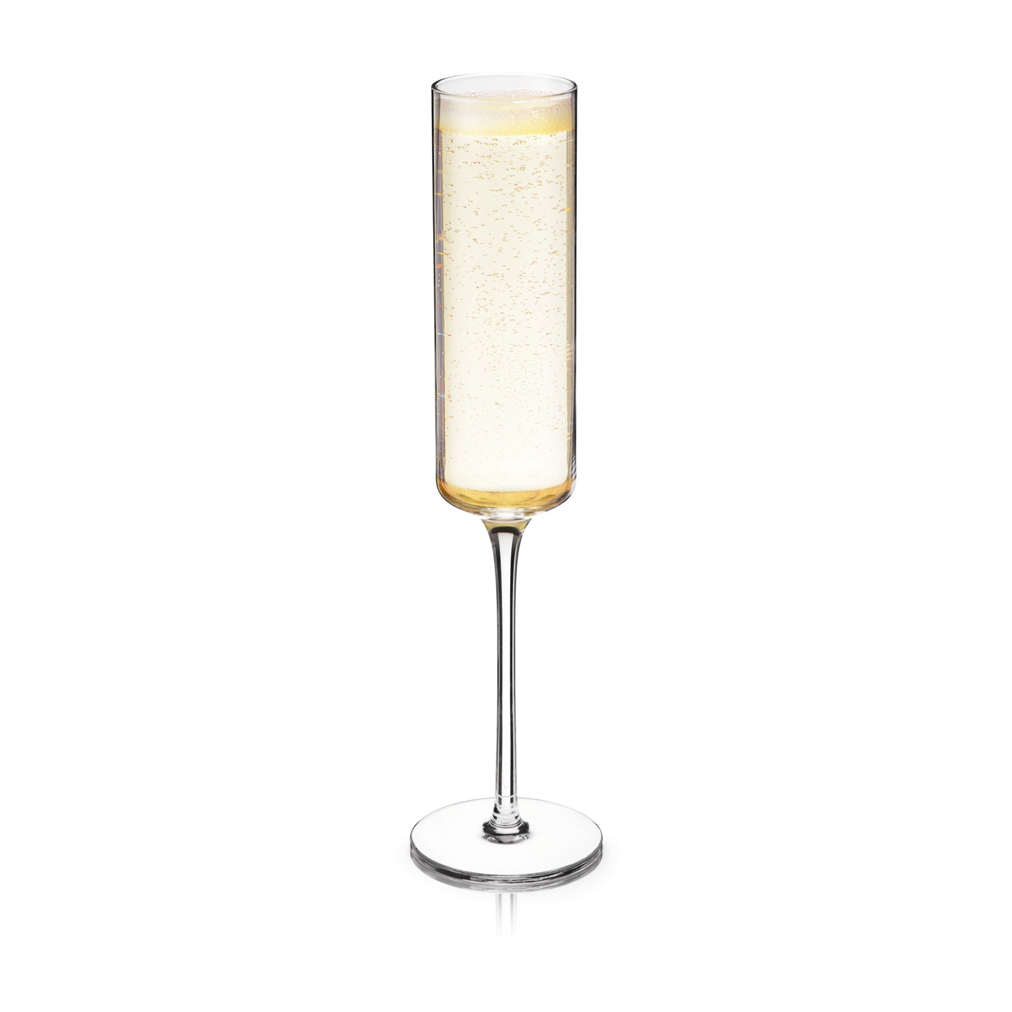 Laurel Crystal Champagne Flutes, S/2