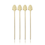 Art Deco Cocktail Picks in Gold Set of 4
