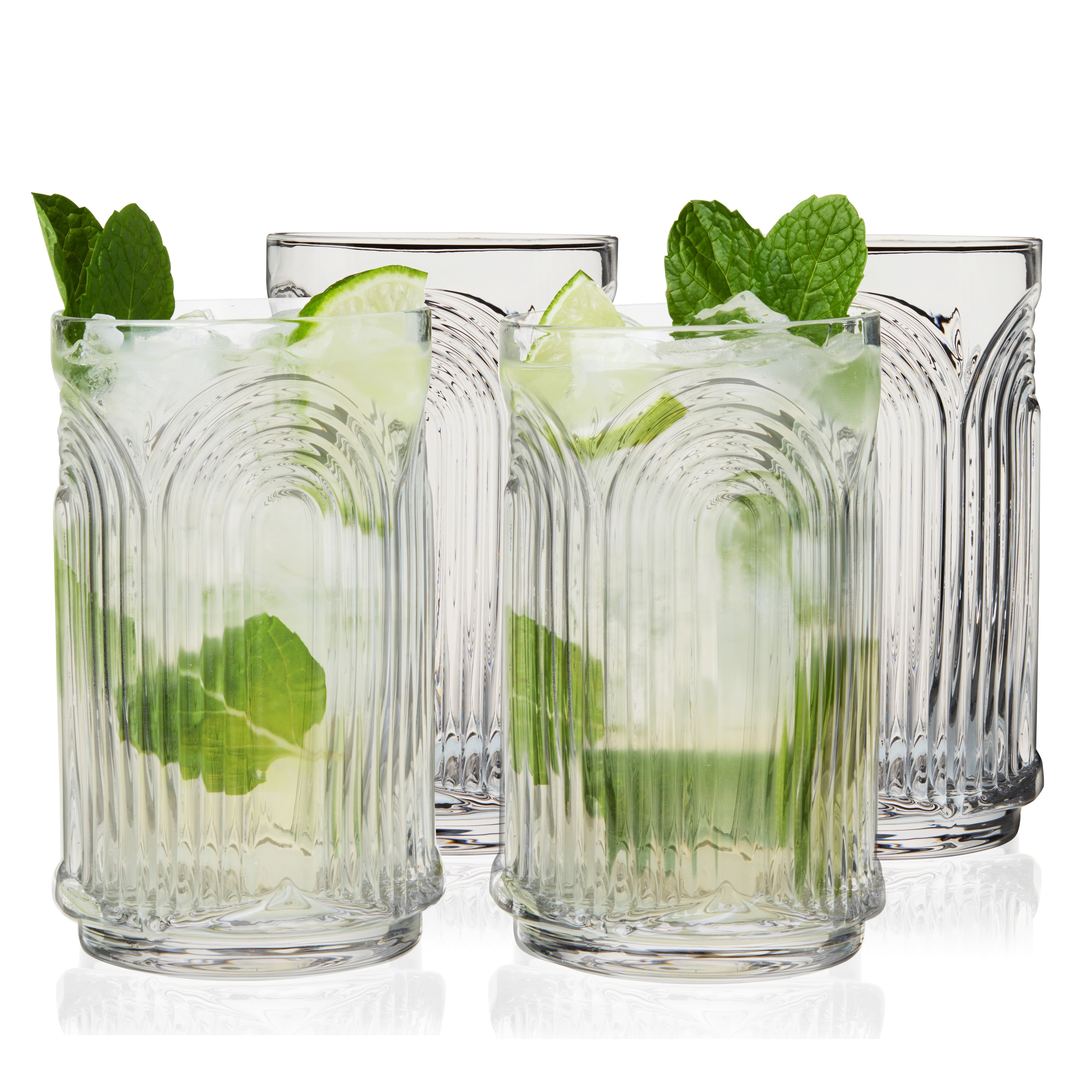 Beau Highball Glasses, S/4