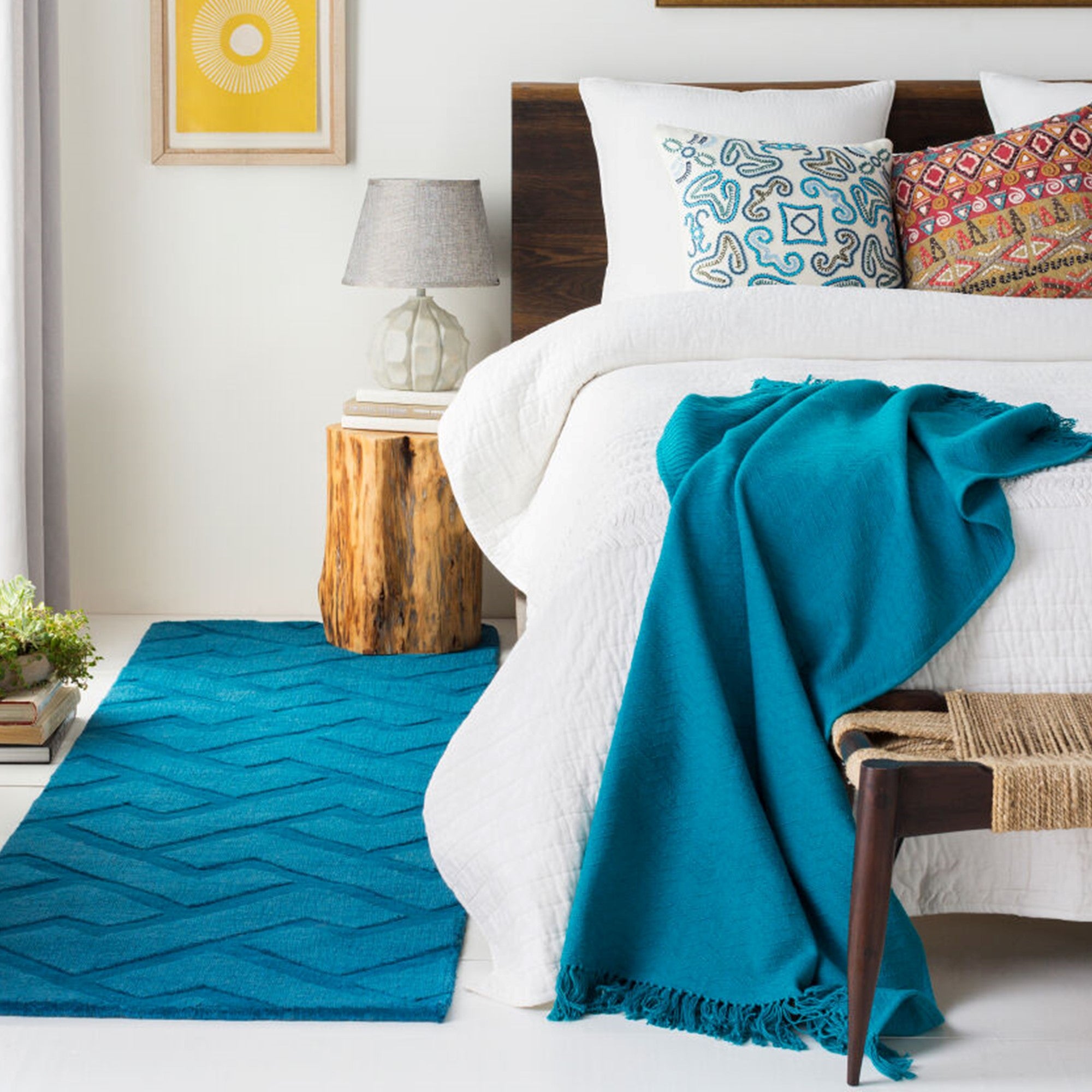 Thelma Zig Zag Throw, Aqua
