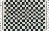 Mirela Rug in Checkered Fringe