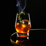 Raye Heavy Base Crystal Whiskey Glasses, S/2