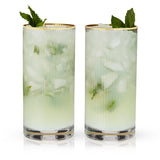Meridian Crystal Highball Glasses, S/2