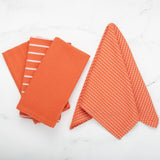 To Each Their Own Napkin Set in Papaya & White