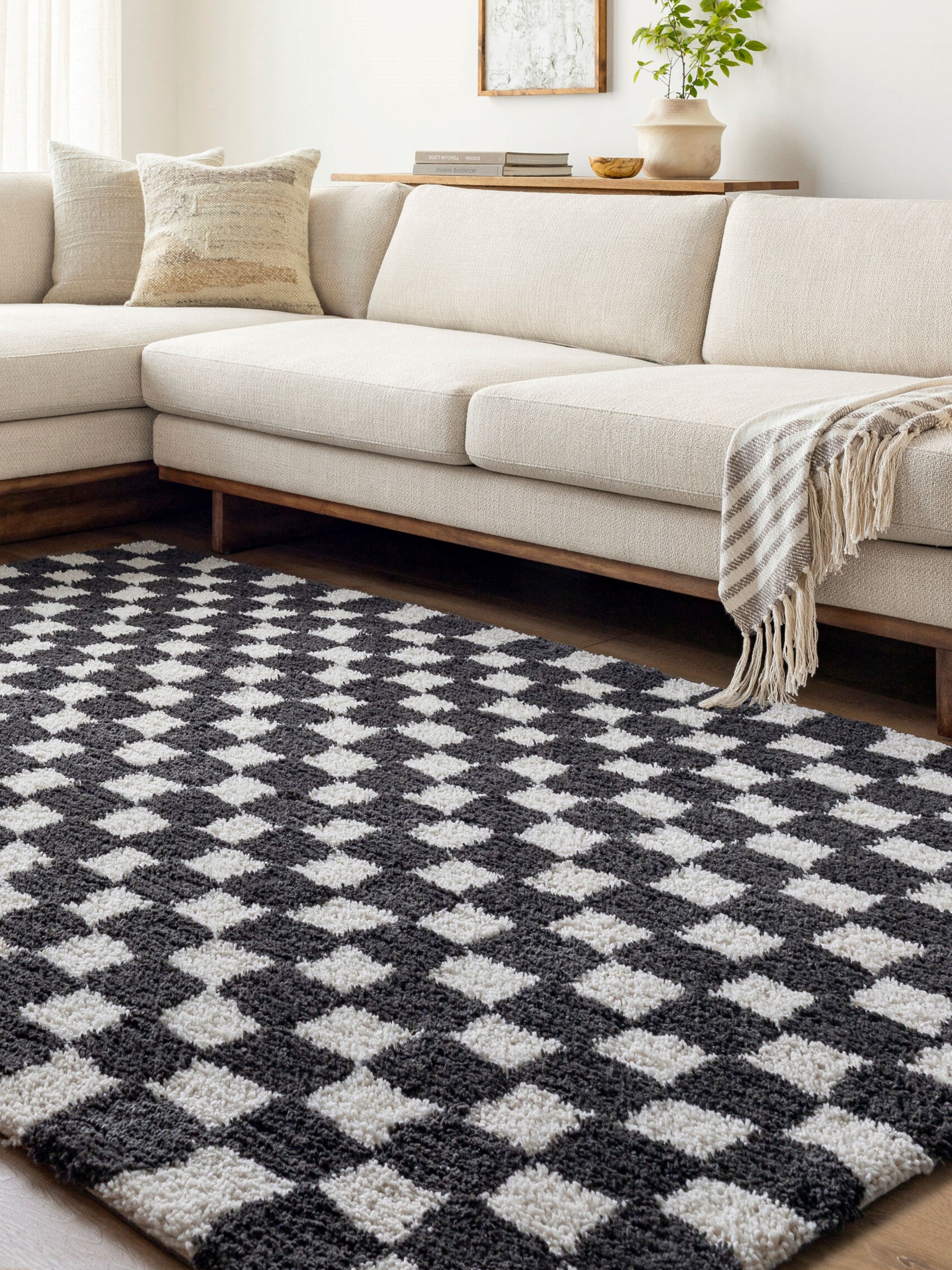 Nicole Handmade Checker Rug