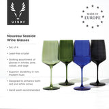 Reserve Nouveau Crystal Wine Glasses, Seaside S/4