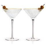 Meridian Crystal Martini Glasses, S/2