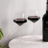 Seneca Diamond Crystal Wine Glasses, S/2