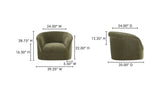 Thora Lounge Chair in Dark Green