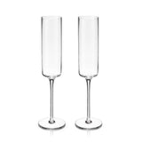 Laurel Crystal Champagne Flutes, S/2