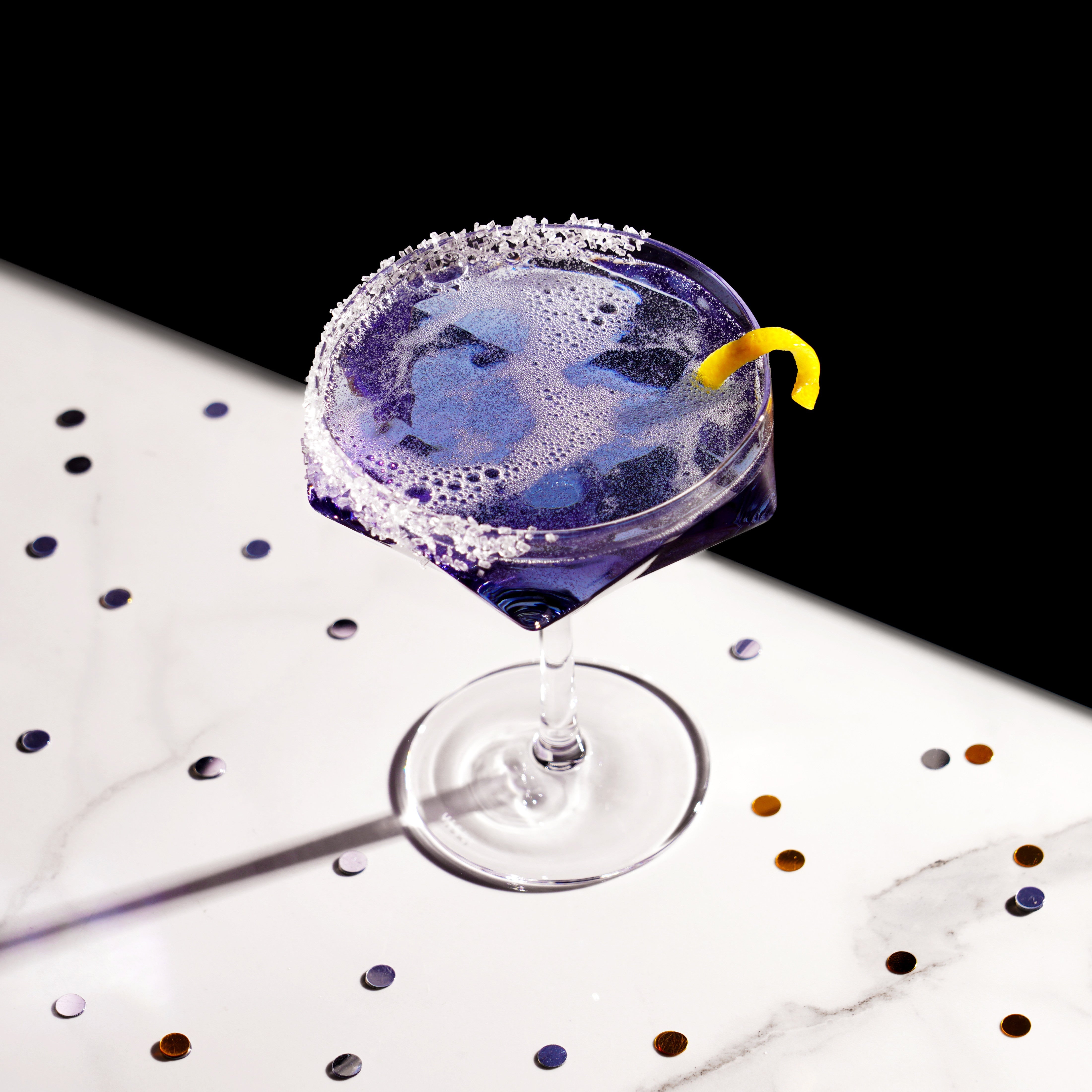 Seneca Diamond Crystal Martini Glasses, S/2