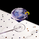 Seneca Diamond Crystal Martini Glasses, S/2