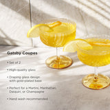 Gatsby Coupe Glasses, S/2