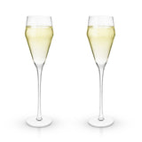 Raye Angled Crystal Prosecco Glasses Set of 2