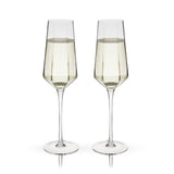 Seneca Diamond Crystal Champagne Flutes, S/2