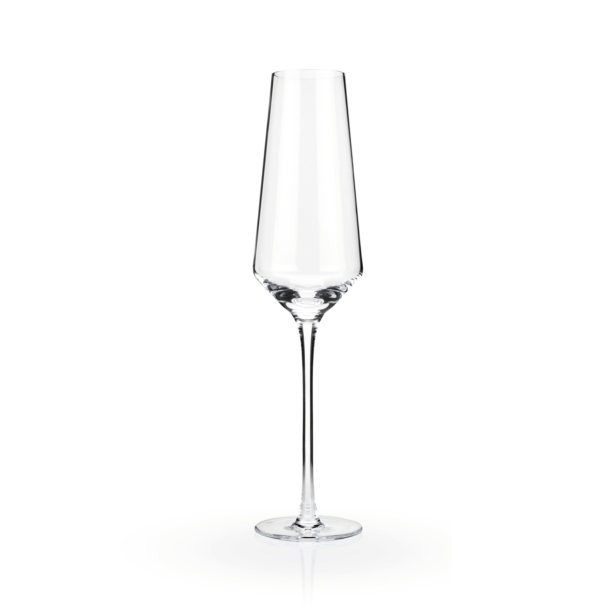Raye Angled Crystal Champagne Flutes , S/2