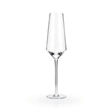 Raye Angled Crystal Champagne Flutes , S/2