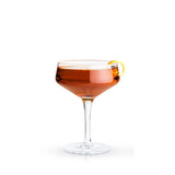 Raye Angled Crystal Coupe Glasses, S/2