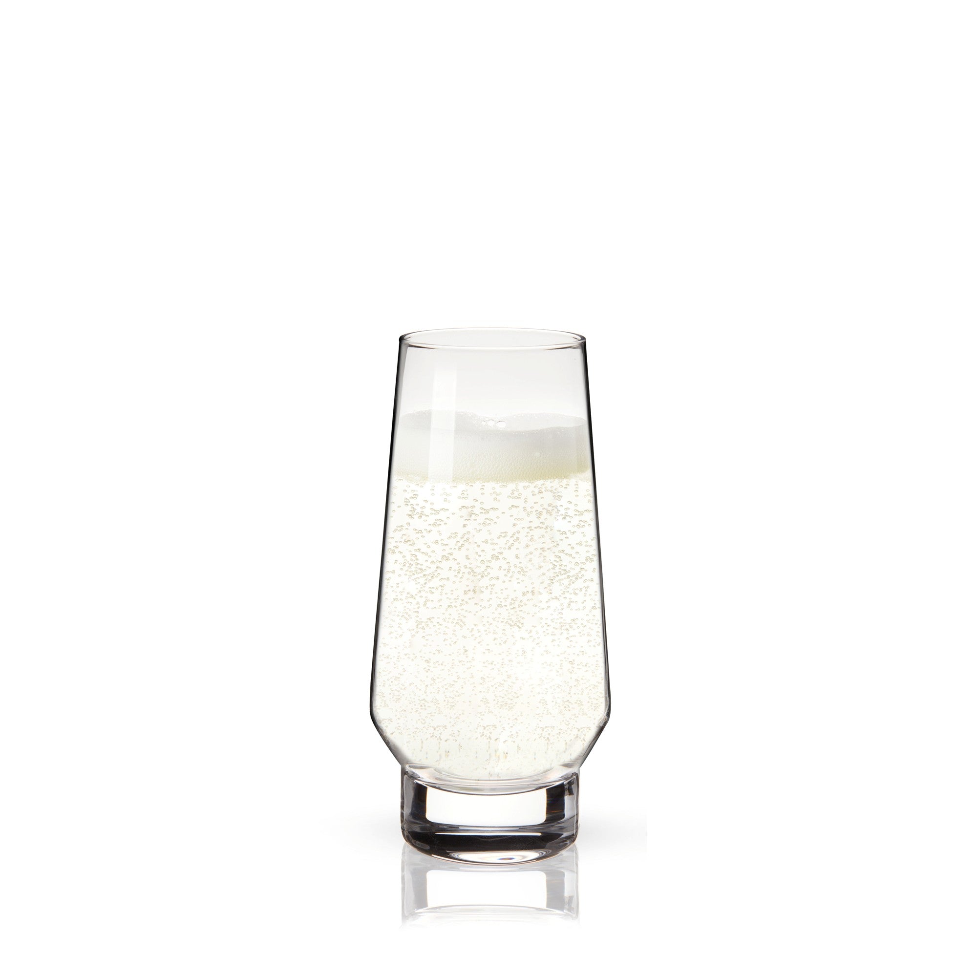 Raye Heavy Base Stemless Crystal Champagne Flutes, S/2