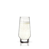 Raye Heavy Base Stemless Crystal Champagne Flutes, S/2