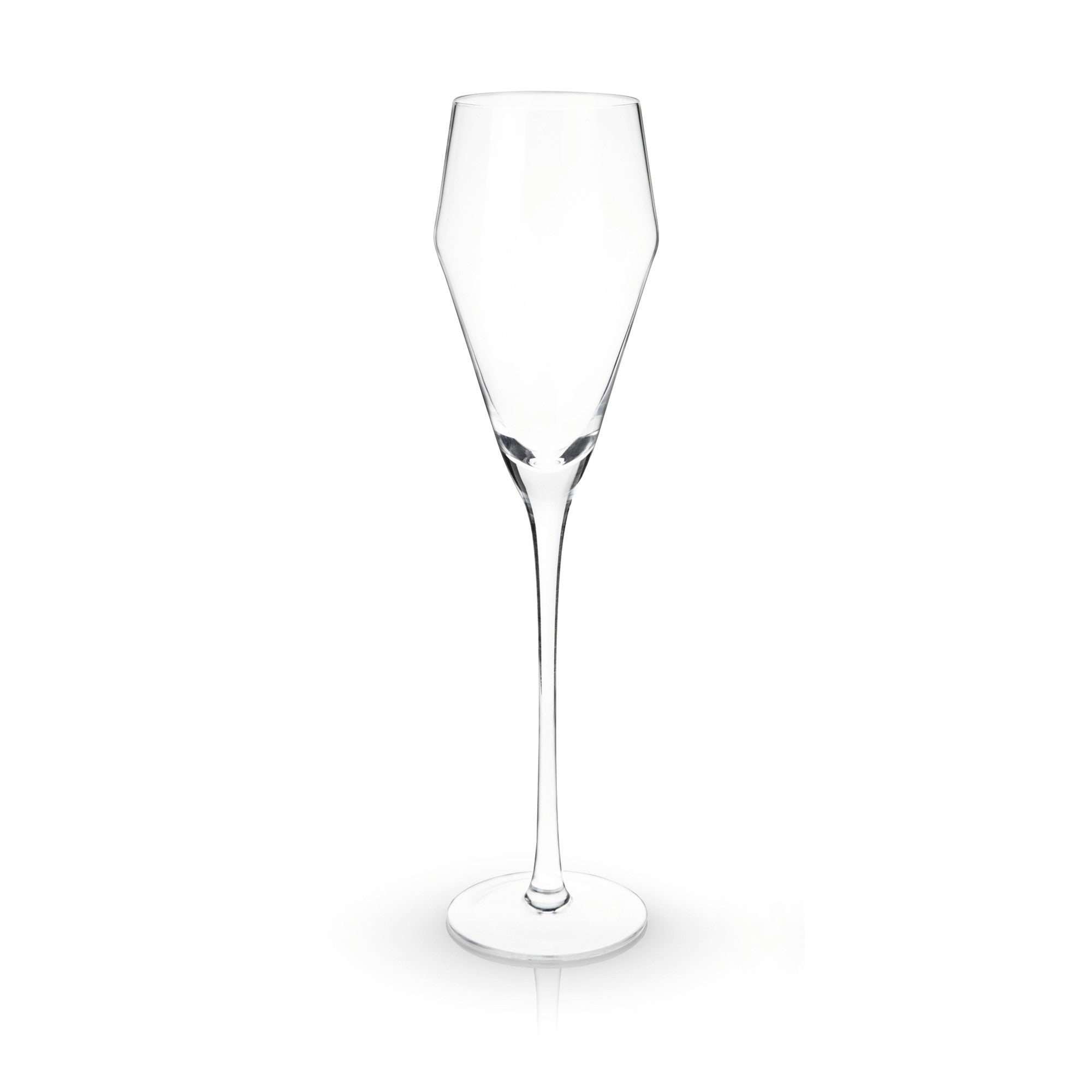 Raye Angled Crystal Prosecco Glasses, S/2