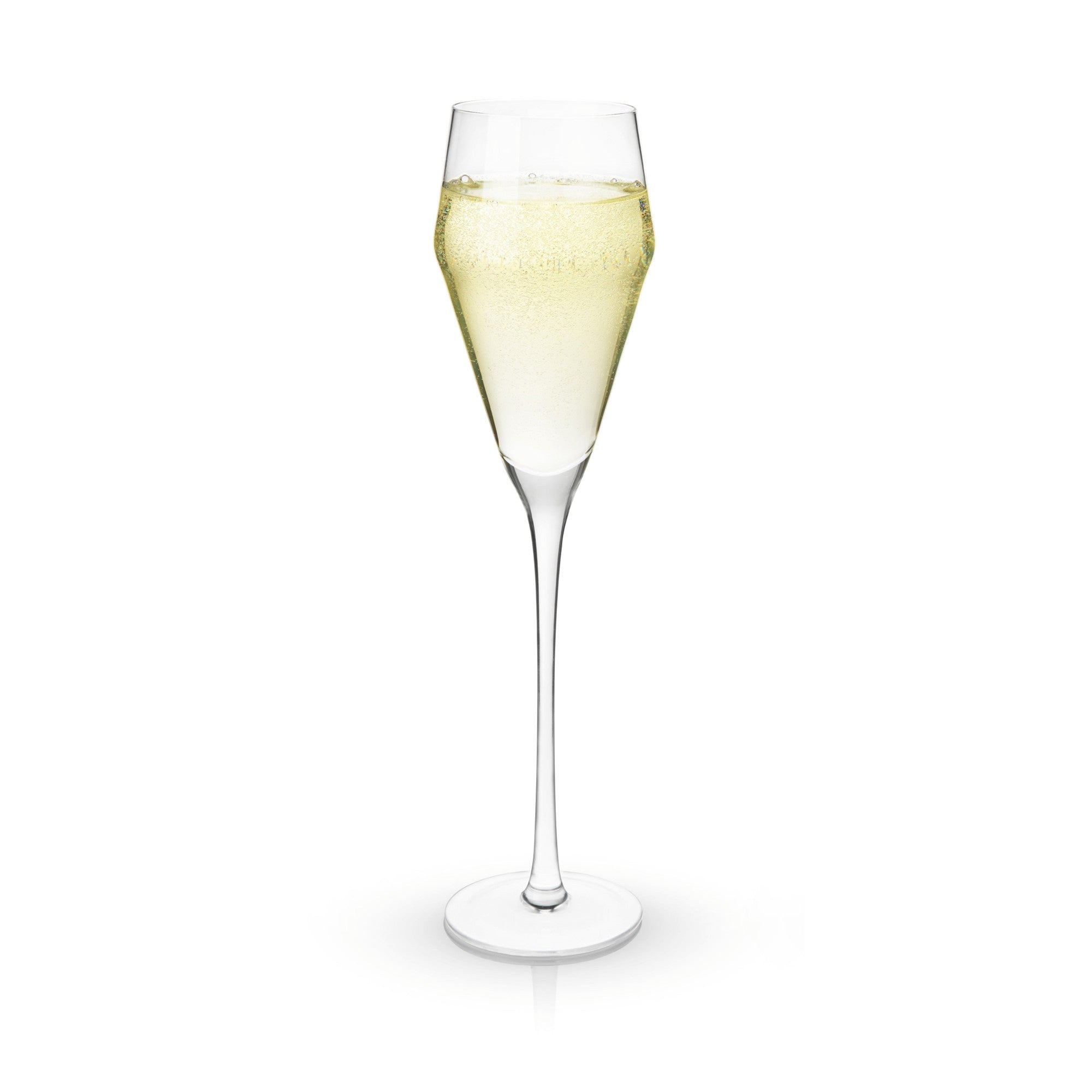 Raye Angled Crystal Prosecco Glasses, S/2