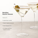 Meridian Crystal Martini Glasses, S/2