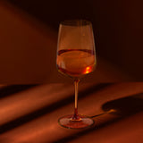 Reserve Nouveau Crystal Wine Glasses, Amber S/2